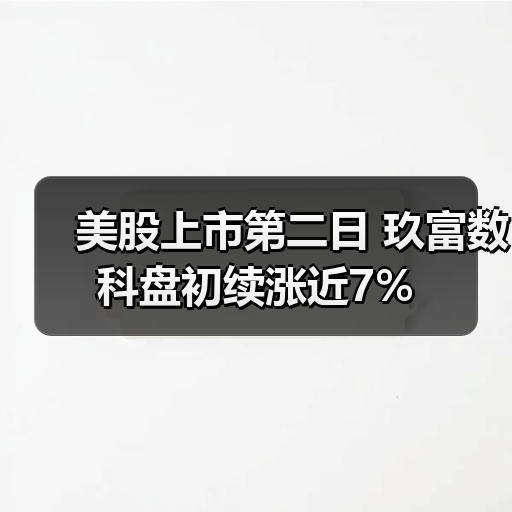 美股上市第二日 玖富数科盘初续涨近7%