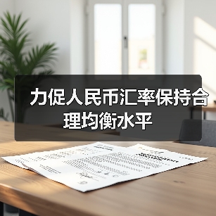 力促人民币汇率保持合理均衡水平