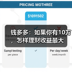 钱多多:如果你有10万,怎样理财收益最大(图2) 钱多多:如果你有10万,怎样理财收益最大(图2)