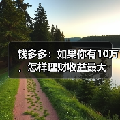 钱多多:如果你有10万,怎样理财收益最大(图1) 钱多多:如果你有10万,怎样理财收益最大(图1)