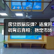 房贷数据反弹？适度回调背后真相：稳定市场预期