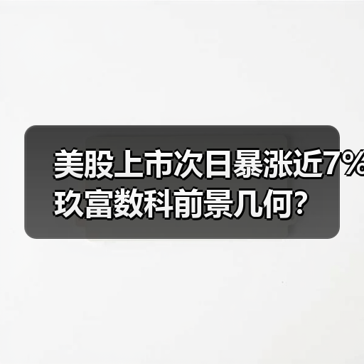 美股上市次日暴涨近7% 玖富数科前景几何?(图1) 美股上市次日暴涨近7% 玖富数科前景几何?(图1)