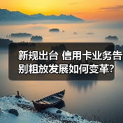 新规出台 信用卡业务告别粗放发展如何变革？