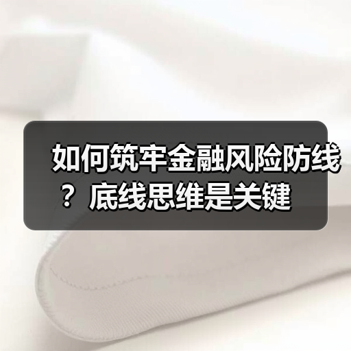 如何筑牢金融风险防线?底线思维是关键(图2) 如何筑牢金融风险防线?底线思维是关键(图2)