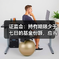 证监会:持有期限少于七日的基金份额,应当收取不低于赎回金额1.5%的赎回费(图3) 证监会:持有期限少于七日的基金份额,应当收取不低于赎回金额1.5%的赎回费(图3)
