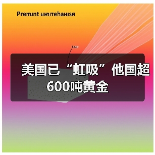 美国已“虹吸”他国超600吨黄金(图4) 美国已“虹吸”他国超600吨黄金(图4)