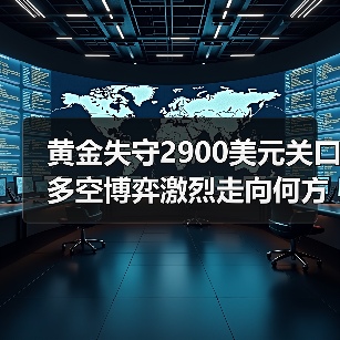 黄金失守2900美元关口 多空博弈激烈走向何方?(图1) 黄金失守2900美元关口 多空博弈激烈走向何方?(图1)