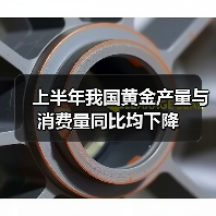 上半年我国黄金产量与消费量同比均下降(图4) 上半年我国黄金产量与消费量同比均下降(图4)