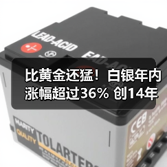 比黄金还猛!白银年内涨幅超过36% 创14年新高(图1) 比黄金还猛!白银年内涨幅超过36% 创14年新高(图1)